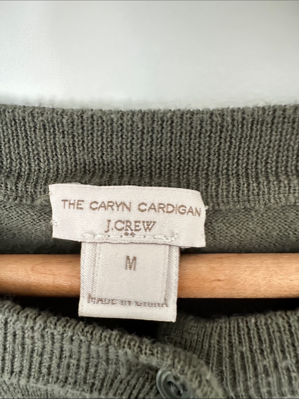 J Crew 100% Cotton Cardigan Olive Green Button-Down Sweater Women’s - Picture 2 of 5
